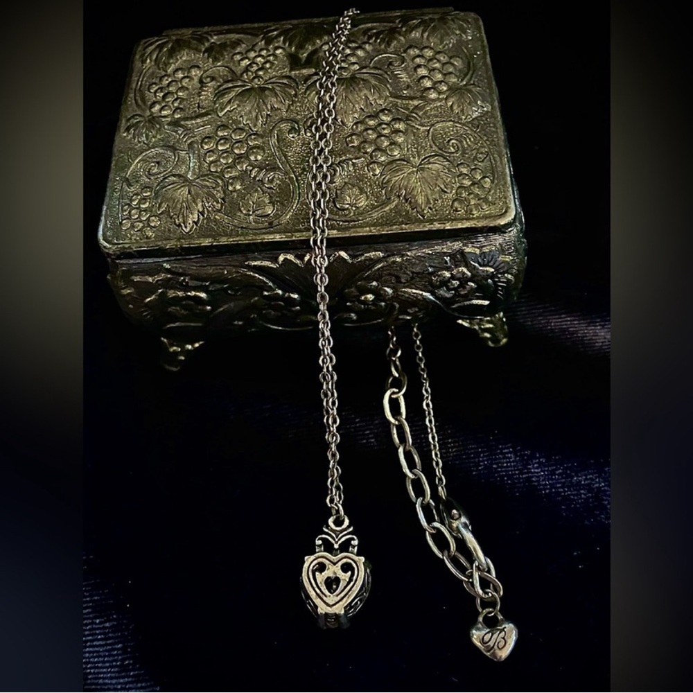 Brighton Clear Crystal Heart Pendant Silver Necklace